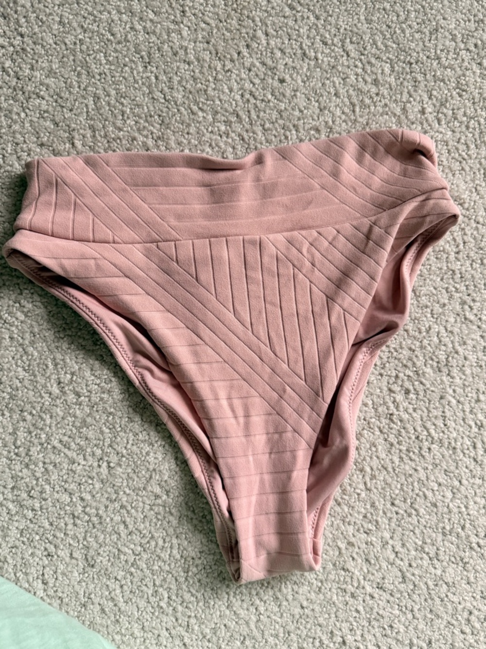 aerie High-Waist Bikini Bottoms in Dusty Rose